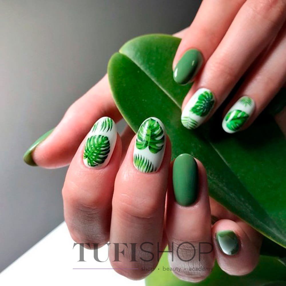 Зеленый маникюр стильные идеи дизайна ногтей