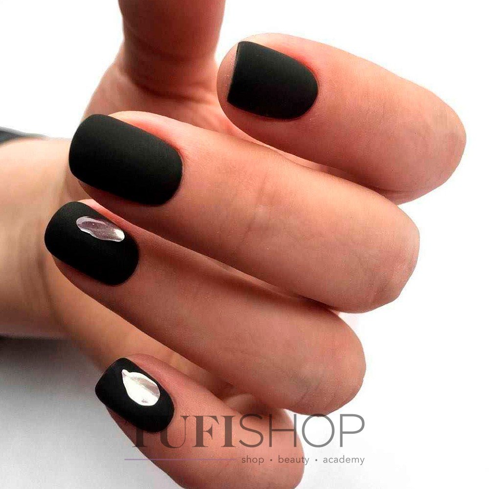 Гибкая силиконовая лента для дизайна ногтей, черный