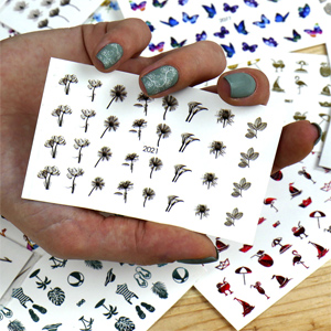 Слайдер дизайн для ногтей, наклейки, декор для маникюра